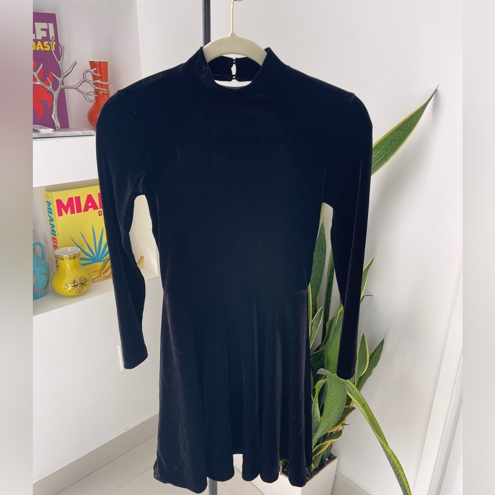 Velour backless dress